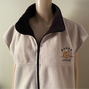 Vintage Sky to Sea Banff Canada fleece embroidered Vest jacket, men’s XXL